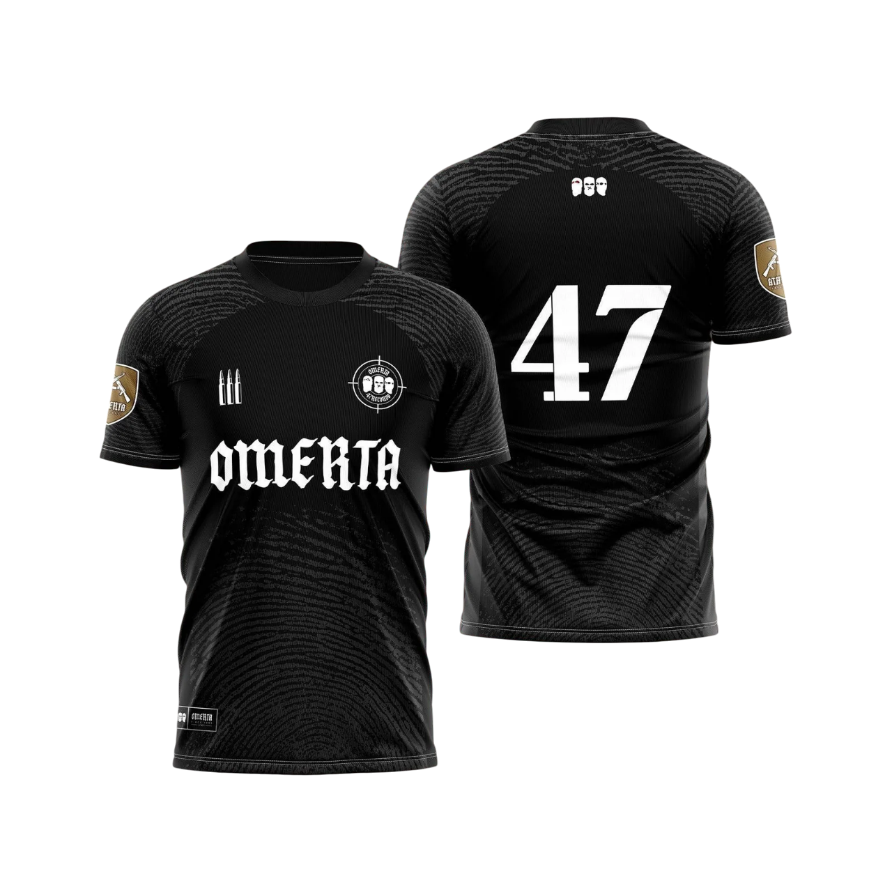 Maillot OMERTA 47 noir et blanc